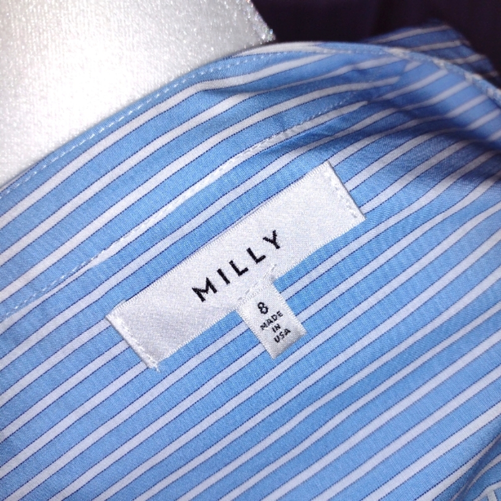 Milly Striped Button Down Size 8 - Picture 6 of 7